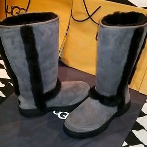 sunburst uggs black and grey